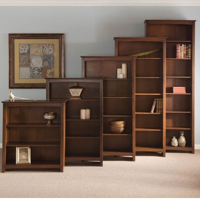 2017 Espresso Bookcases Pertaining To Top Espresso Shaker Wood Bookcases (View 11 of 15)