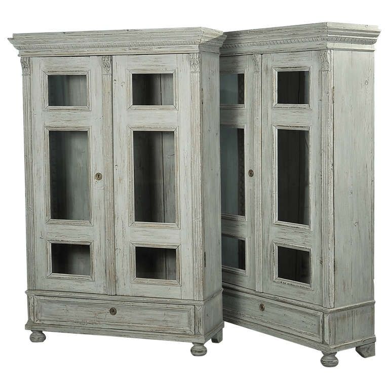 2017 Grey Bookcases Throughout Antique Pair Of Gustavian Grey Bookcases, Circa 1890 At 1stdibs (View 10 of 15)