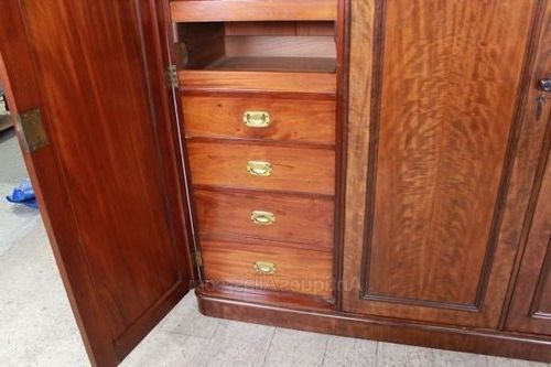 2018 Mahogany Breakfront Wardrobes Intended For Large Victorian Mahogany Breakfront Wardrobe – Antiques Atlas (View 9 of 15)