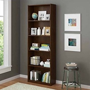 Amazon: 5 Shelf Decorative Wood Bookcase (northfield Alder With Preferred Ameriwood 5 Shelf Bookcases (View 1 of 15)