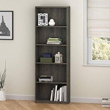 Amazon: Ameriwood 5 Shelf Bookcase, Set Of 2, Rodeo Oak For Well Known Ameriwood 5 Shelf Bookcases (View 2 of 15)