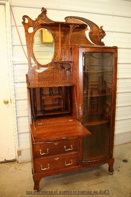 Antique Secretary Desk With Bookcases With Regard To Well Known Antique Secretary Deskfischer's Furniture Restoration (View 9 of 15)