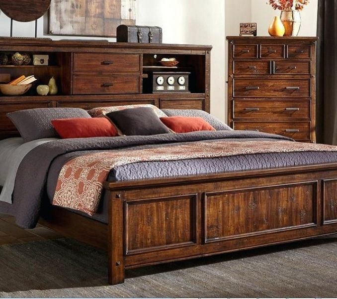 Best And Newest Bed Frame With Bookshelf Headboard #11871 With King Size Bookcases Headboard (View 1 of 15)