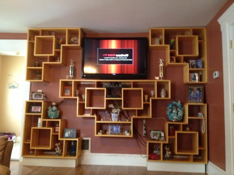Book Case Tv In Well Liked Bookcase Tv Stand Wall Unit  Coquel @ Lumberjocks (View 4 of 15)