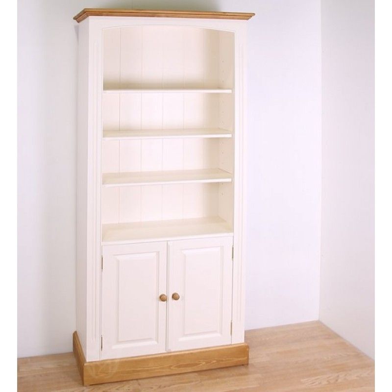 Bookcases With Cupboard Base Intended For Recent Solid Pine Painted 79x48 Cupboard Bookcase – Bookcases – Office (View 1 of 15)