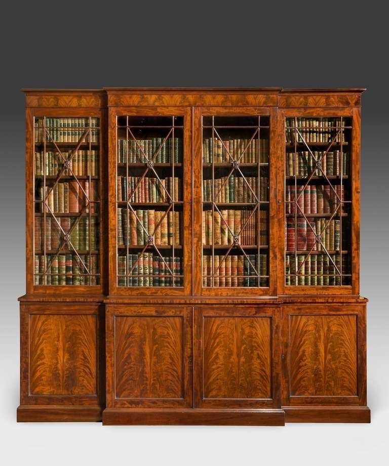 Breakfront Bookcases Inside Well Liked Antique Regency Breakfront Bookcase At 1stdibs (Photo 2 of 15)