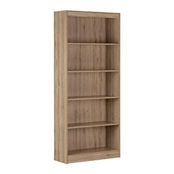 Current 5 Shelf Bookcases With Amazon: South Shore Axess 5 Shelf Bookcase, Rustic Oak (View 11 of 15)