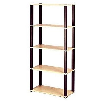 Famous Amazon: Open 5 Shelf Bookcase Home Furniture Storage New Wood With Regard To Open Bookcases (View 1 of 15)