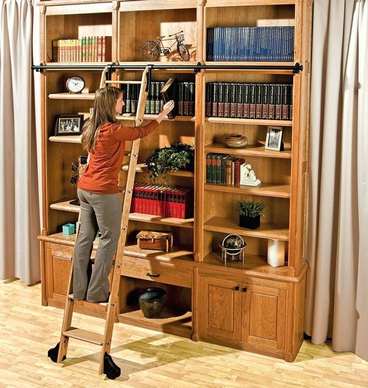 Favorite Library Ladder Kit Within Custom Built Library Ladders Rolling Ladder Wood Metal Throughout (View 6 of 15)