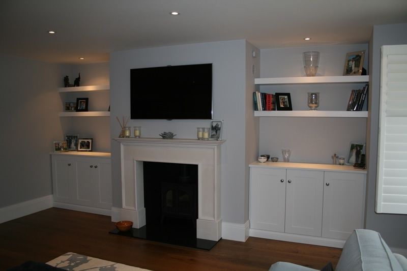 Fitted Shelving Units With Regard To Trendy Fitted Alcove Units Bespoke Carpentry – Walton, Weybridge (View 6 of 15)