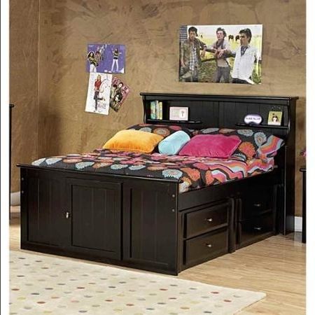 Full Bed With Bookcase Headboard And Storage – Walmart In 2017 Storage Bed With Bookcases Headboard (View 9 of 15)