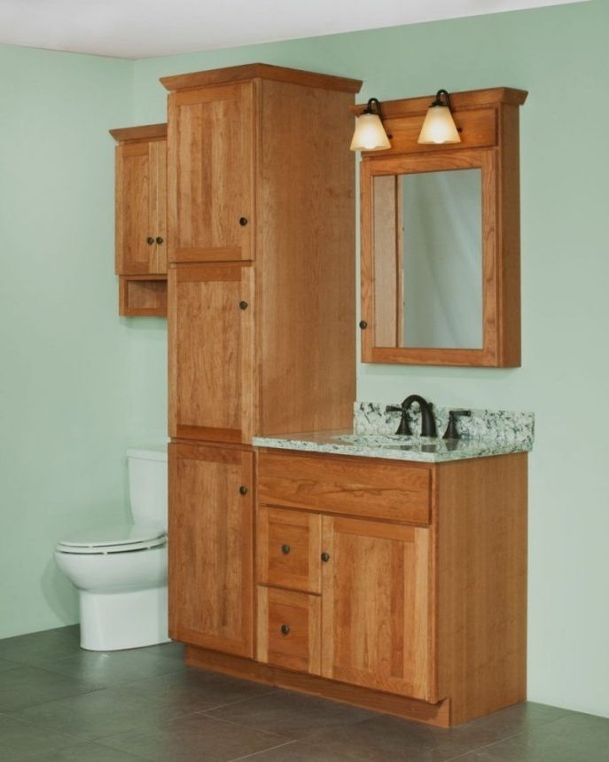 Furniture : Cherry Wood Linen Cabinet Floor Towel Cabinet Oak Regarding 2017 Oak Linen Cupboard (View 14 of 15)