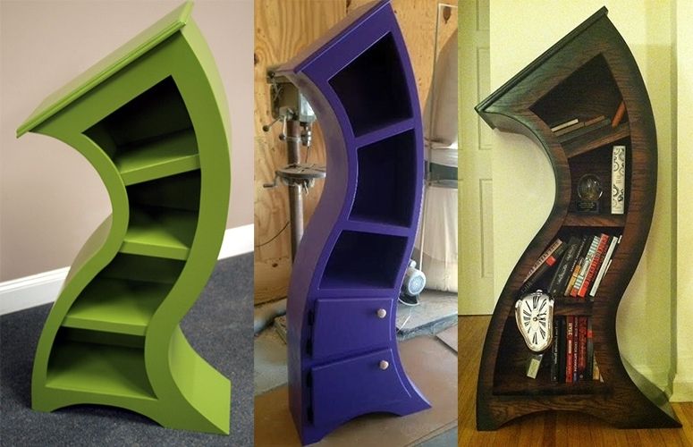 Handmade Curved Wooden Bookshelves – The Green Head With Regard To Most Recent Handmade Bookshelves (View 8 of 15)