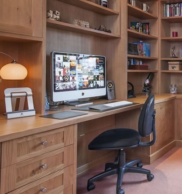 Home Office Study Furniture Inside Bespoke Built In Furniture (View 4 of 15)