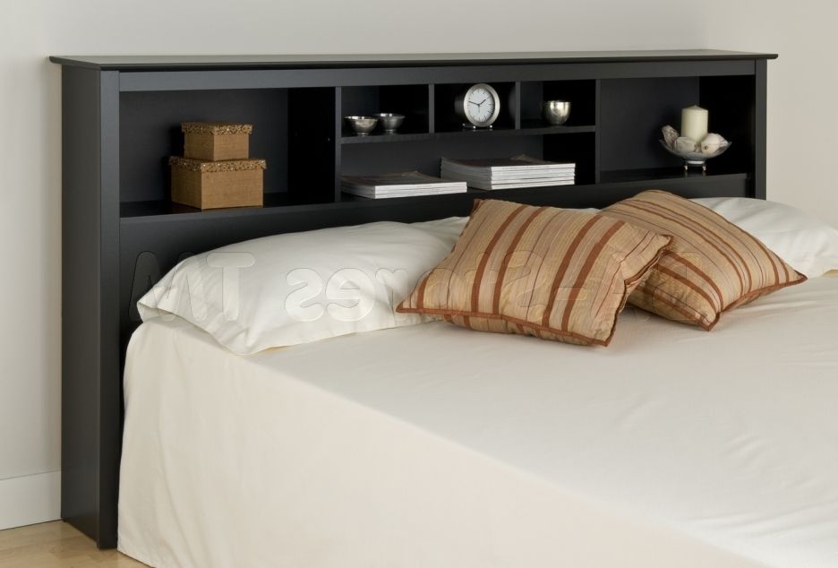 King Size Bookcases Headboard Inside Newest Accessories: Captivating Bed Decoration Bookshelf Headboard Design (View 7 of 15)