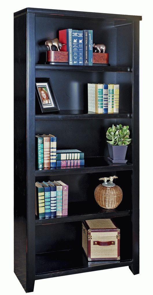 Latest Black Bookcases Inside Black Wood Veneer Bookcases – 48"h Bookcase (View 1 of 15)