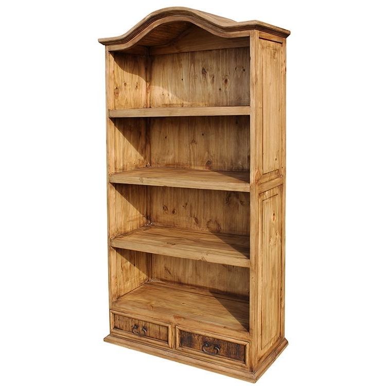 Latest Rustic Bookcases With Regard To Rustic Pine Collection – Bonnet Top Bookcase – Lib (View 10 of 15)