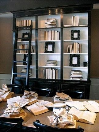 Love The Black And White; This Would Be An Easy Update For My With Well Liked Black Bookcases (View 15 of 15)