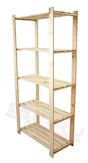 Most Recent Wooden Shelving Units Pertaining To Solid Wood Shelf Unit (View 4 of 15)