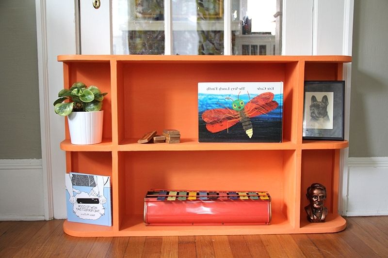 Newest Bookshelf. Marvellous Colored Bookcase: Enchanting Colored Within Hand Painted Bookcases (Photo 10 of 15)