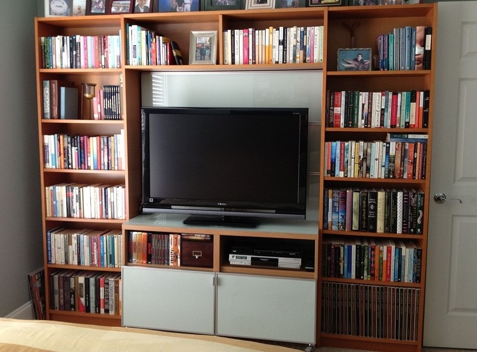 Newest Wall Units. Amusing Tv Unit Bookcase: Tv Unit Bookcase Tv Stand Throughout Tv Bookshelves Unit (Photo 5 of 15)