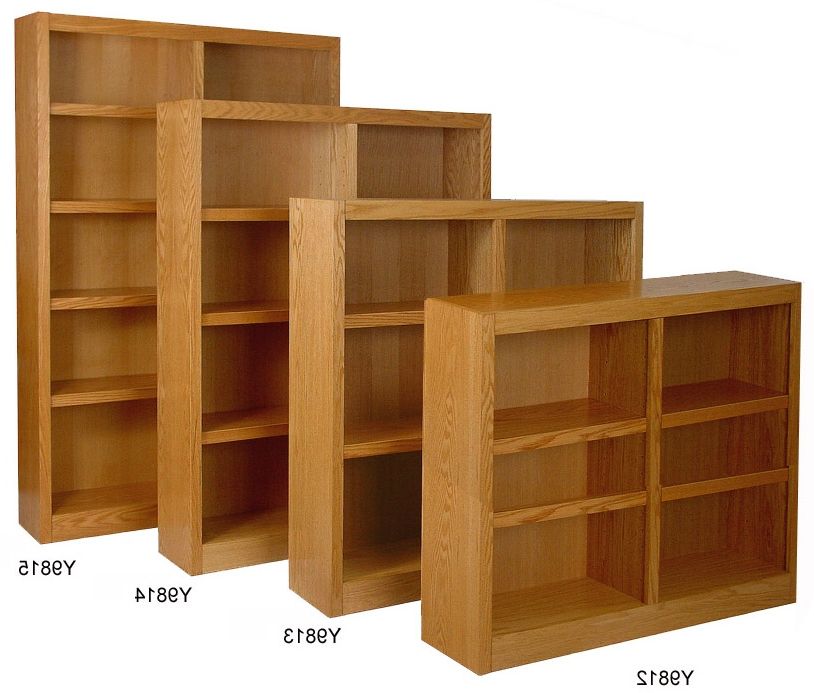 Preferred Oak Veneer 48"w Bookcases Within Oak Bookcases (View 7 of 15)