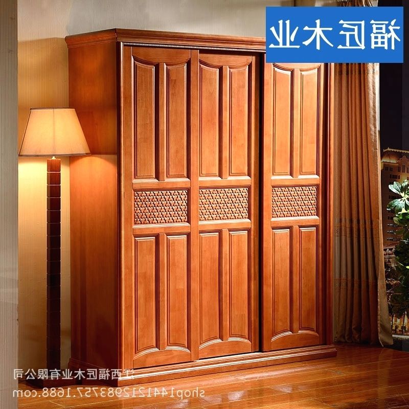 Recent Wardrobes ~ Large Wooden Wardrobe Solid Wood Oak Wardrobe Sliding Throughout Large Wooden Wardrobes (View 2 of 15)