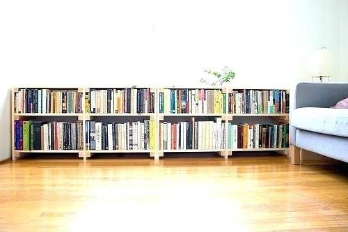 Short Bookcases Pertaining To Popular Short Long Bookcase Image Of Long Low Teak Bookcase Short But Long (View 5 of 15)