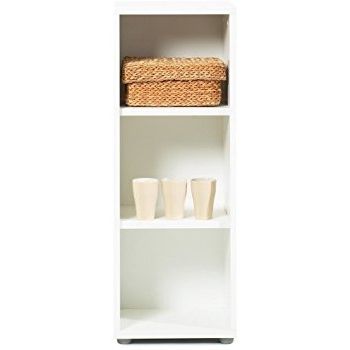 Short Narrow Bookcases Intended For Famous Amazon: Tvilum Fairfax Short Narrow Bookcase, White: Kitchen (View 3 of 15)