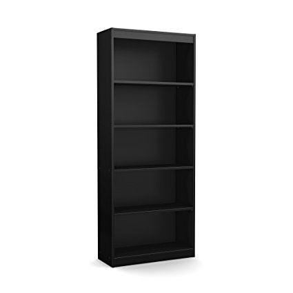 South Shore Axess Collection 5 Shelf Bookcases With Well Liked Amazon: South Shore Axess Collection 5 Shelf Bookcase, Black (View 2 of 15)