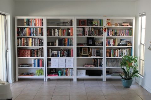 Trendy Ikea Hemnes Bookcases With Regard To Hemnes Bookcase Wall After Close – Interior Candy (View 5 of 15)