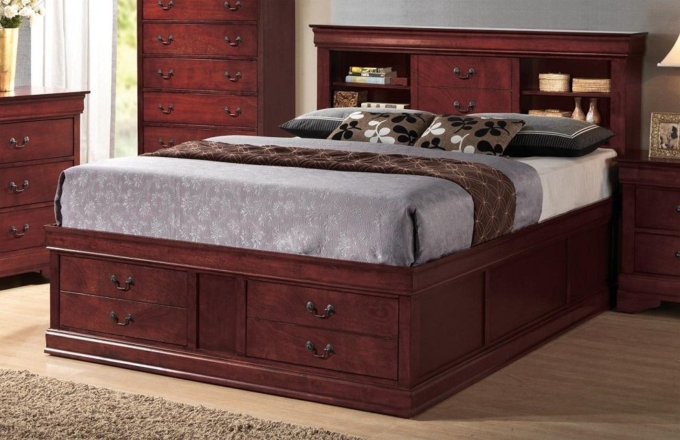 Well Known Elegant Queen Storage Headboard Affordable Diy Queen Storage Bed Intended For Storage Bed With Bookcases Headboard (View 12 of 15)