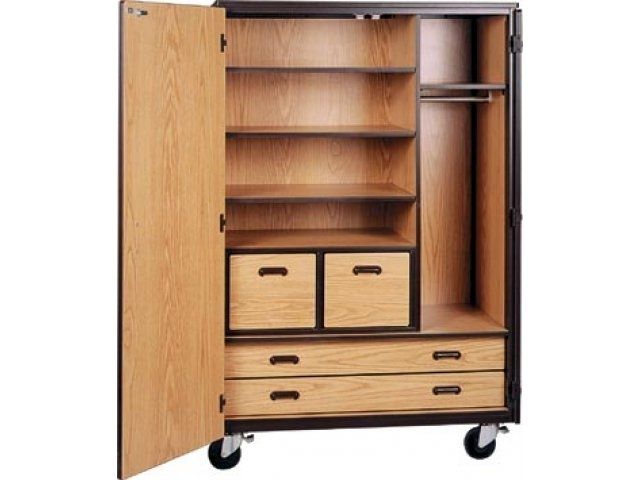 Well Liked Wardrobe With Shelves And Drawers In Mobile Wardrobe Storage Closet – 3 Shelves, 4 Drawers, 72"h Irw (View 4 of 15)