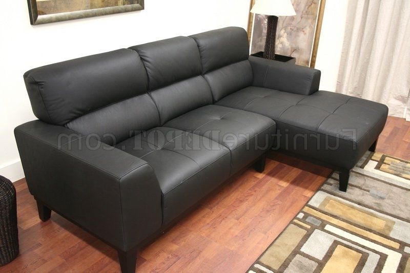 2017 Black Living Room Wall Plus Leather Contemporary L Shaped Sofa Intended For Leather L Shaped Sectional Sofas (View 8 of 10)