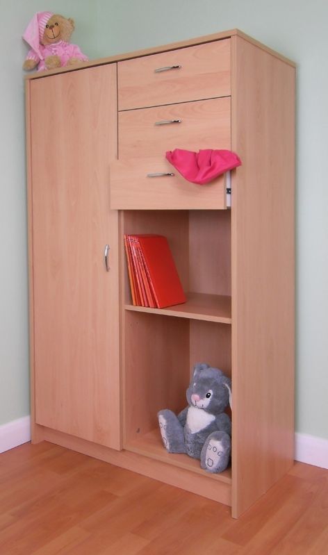2017 Childrens Tallboy Wardrobes Throughout Billy Small Wardrobe Tallboy With Drawers M1970 M (View 8 of 15)