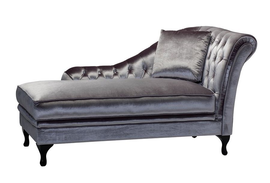 2017 Collection In Velvet Chaise Lounge Grey Chaise Lounge Full Pertaining To Velvet Chaise Lounge Chairs (Photo 3 of 15)