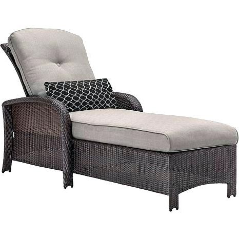 2017 Grey Wicker Chaise Lounge Chairs Pertaining To Grey Wicker Chaise Lounge Chairs Gray Chaise Lounge Chair Braylen (Photo 15 of 15)