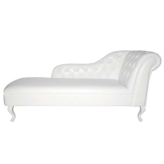2018 White Leather Chaise (Photo 1 of 15)