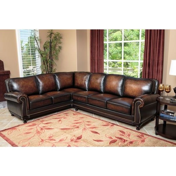 Abbyson Sectional Sofas For Most Current Today: $4,196.99 Abbyson Living Palermo Woodtrim Top Grain Leather (Photo 7 of 10)