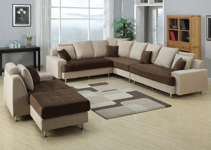 Ac Pacific J2020 5 Pieces Two Tone Living Room Set Sectional Sofa Set Intended For Latest Two Tone Sofas (View 1 of 10)