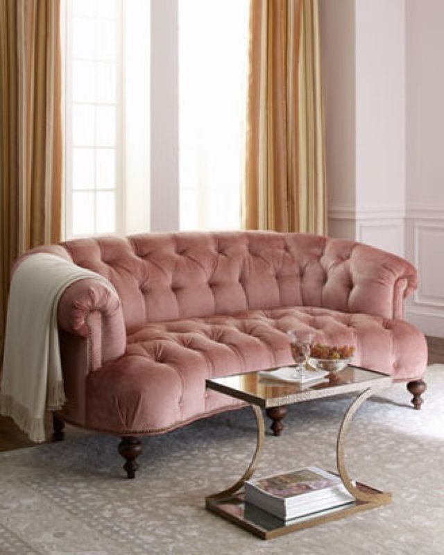 Affordable Tufted Sofas Within Favorite Old Hickory Tannery Brussel Blush Tufted Sofa At Neiman Marcus (View 2 of 10)