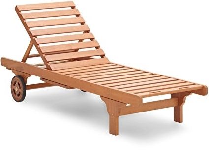 Amazon: Strathwood Basics Hardwood Chaise Lounge: Garden & Outdoor Intended For Most Recent Hardwood Chaise Lounge Chairs (View 8 of 15)