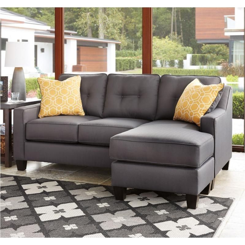 Ashley Furniture Chaises Within Trendy 6870218 Ashley Furniture Aldie Nuvella Sofa Chaise Gray (View 13 of 15)