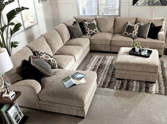 Ashley Furniture:cosmo  Marble 3 Piece, Raf Sectional Sofa Chaise Throughout Newest Sectional Sofas At Ashley (Photo 9 of 10)
