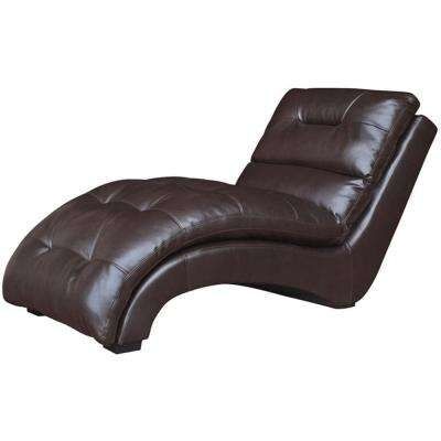 Best And Newest Chaise Lounges – Chairs – The Home Depot Throughout Brown Leather Chaises (View 13 of 15)