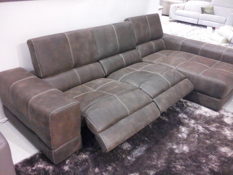 Best And Newest Leather Chaise Lounge Sofas Pertaining To Sake Electric Reclining Sofa With Chaise Lounge. Sofa In Old West (Photo 1 of 15)