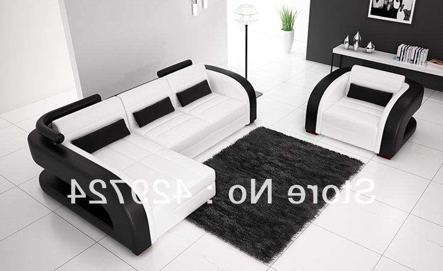 Black And White Sofas Regarding Latest Free Shipping Moden Design Black And White 123 Combination Cattle (Photo 8 of 10)