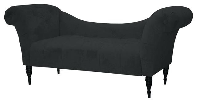 Black Indoors Chaise Lounge Chairs With 2018 Black Chaise Lounge Indoor Black Chaise Traditional Indoor Chaise (View 13 of 15)