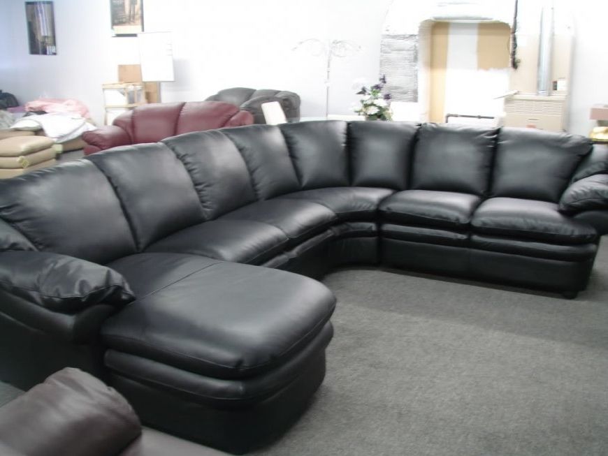 Black Leather Sofa With Chaise Pertaining To Widely Used Black Leather Sectionals With Chaise (View 9 of 15)