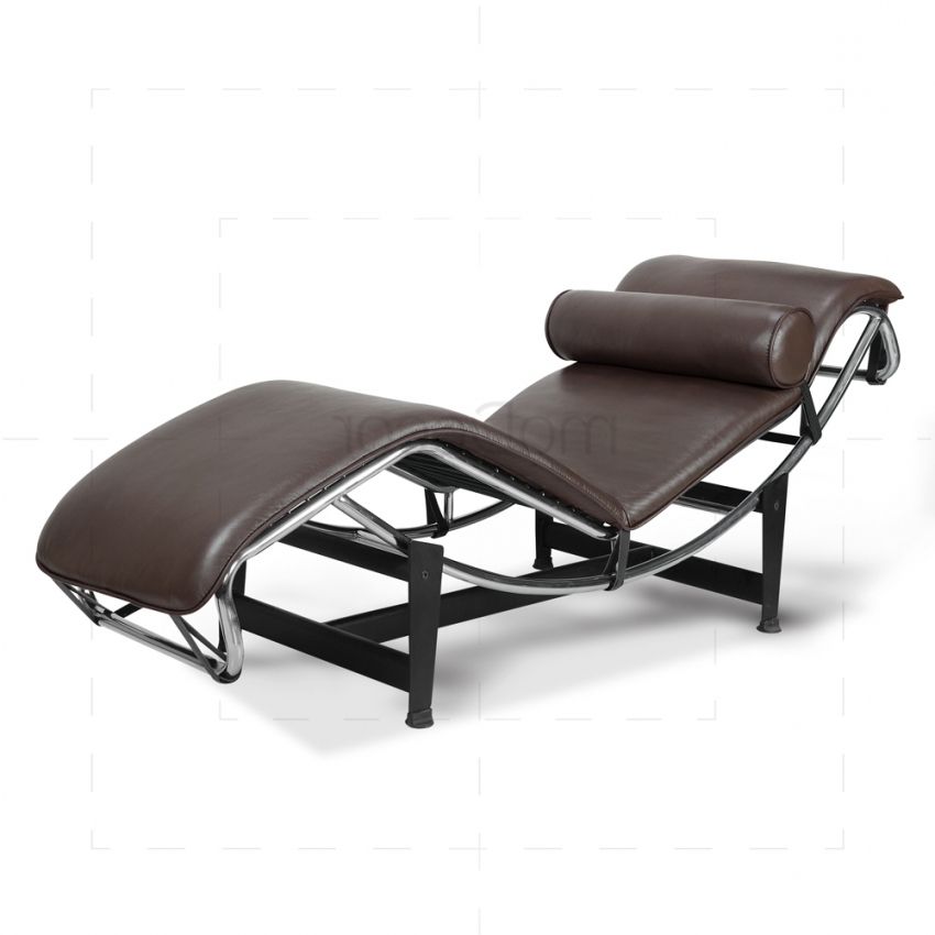 Brown Chaise Lounge Chair By Le Corbusier Inside Recent Corbusier Chair Lc4 Chaise Lounge Brown Leather – Reproduction (View 5 of 15)